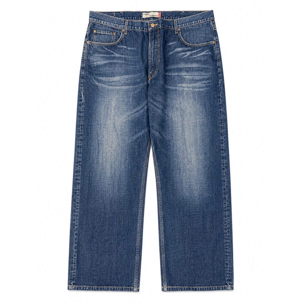 Levi's 569 Loose Straight Men's Jeans 44x32 Medium Wash Blue Denim 100% Cotton